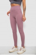 Лосини жіночі однотонні в рубчик, колір бузковий, 214R0009 оптом - фото № 2