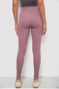 Лосини жіночі однотонні в рубчик, колір бузковий, 214R0009 оптом - фото № 3