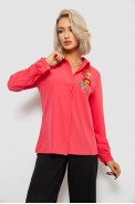 Рубашка женская классическая с аппликацией, цвет коралловый, 230R014-2 - фото № 0