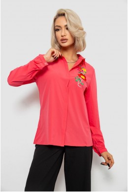 Рубашка женская классическая с аппликацией, цвет коралловый, 230R014-2