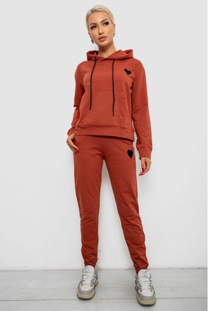 Спортивный костюм женский двухнитка  -уценка, цвет терракотовый, 214R1419-004-U-2