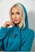 Спортивний костюм жіночий двонитка, колір бірюзовий, 214R1419-003 - фото № 5