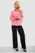 Сорочка жіноча класична з аплікацією, колір рожевий, 230R014-2 оптом - фото № 1