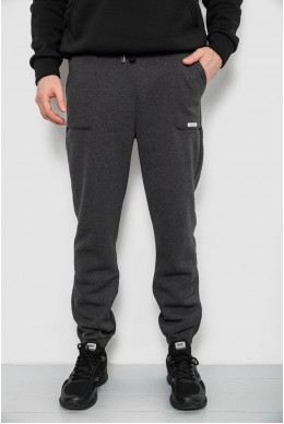 Спортивні штани чоловічі на флісі, колір грифельний, 129RA9998