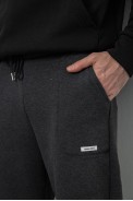 Спортивные штаны мужские на флисе, цвет грифельный, 129RA9998 - фото № 4