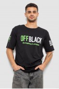 Футболка чоловіча з принтом, колір чорний, 244R1015 - фото № 0