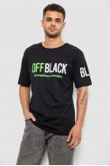 Футболка чоловіча з принтом, колір чорний, 244R1015 - фото № 2