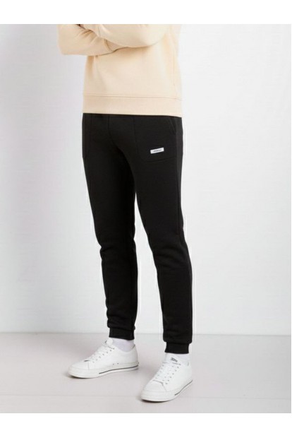 Спортивні штани чоловічі на флісі, колір чорний, 129RA9998