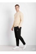 Спортивные штаны мужские на флисе, цвет черный, 129RA9998 - фото № 1