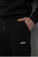 Спортивные штаны мужские на флисе, цвет черный, 129RA9998 - фото № 4