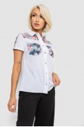 Сорочка класична з принтом  -уцінка, колір білий, 230R7211-2-U-12 - фото № 2
