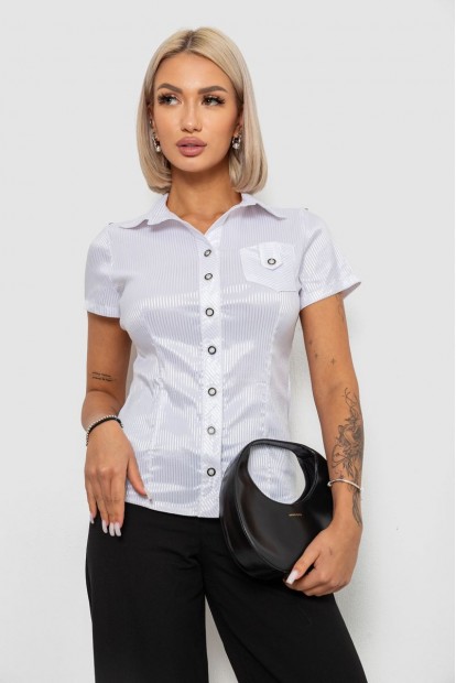 Сорочка класична в смужку  -уцінка, колір білий, 230R668-2-U-31