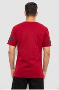 Футболка мужская с принтом, цвет бордовый, 244R1015 - фото № 3