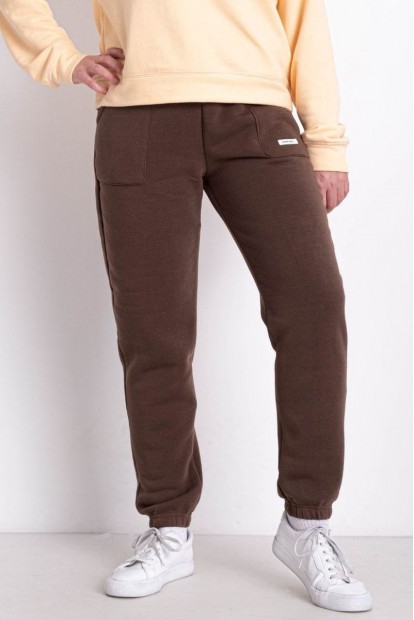 Спортивні штани чоловічі на флісі, колір коричневий, 129RA9998