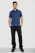 Чоловіча сорочка однотонна, колір синій, 186R7008 - фото № 1