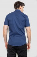 Чоловіча сорочка однотонна, колір синій, 186R7008 - фото № 3