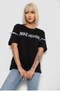 Футболка женская с принтом, цвет черный, 244R2351 - фото № 0