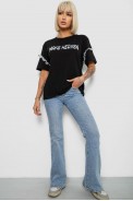 Футболка женская с принтом, цвет черный, 244R2351 - фото № 1