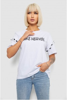 Футболка жіноча з принтом, колір білий, 244R2351