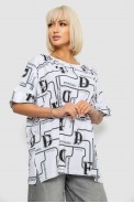 Футболка жіноча з принтом  -уцінка, колір білий, 244R4016-U - фото № 2