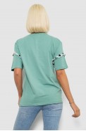 Футболка жіноча з принтом, колір оливковий, 244R2351 - фото № 3