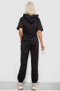 Костюм женский повседневный однотонный, цвет черный, 221R103 - фото № 3