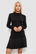 Платье женское однотонное утеплённое, цвет черный, 244R376 - фото № 0