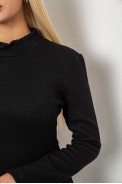 Платье женское однотонное утеплённое, цвет черный, 244R376 - фото № 4