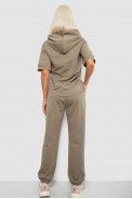 Костюм женский повседневный однотонный, цвет хаки, 221R103 - фото № 3