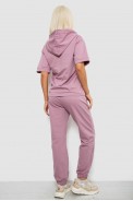 Костюм женский повседневный однотонный, цвет пудровый, 221R103 - фото № 3