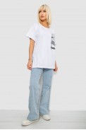 Футболка жіноча з принтом, колір білий, 244R2302-5 оптом - фото № 1