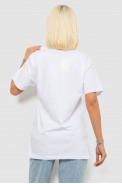 Футболка жіноча з принтом, колір білий, 244R2302-5 оптом - фото № 3