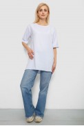 Футболка женская однотонная, цвет белый, 244R2024-5 - фото № 1