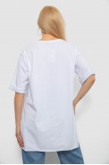 Футболка женская однотонная, цвет белый, 244R2024-5 - фото № 3
