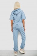 Костюм женский повседневный однотонный, цвет голубой, 221R103 - фото № 3