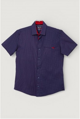 Рубашка мужская с принтом, цвет синий, 214R7124