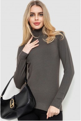 Гольф жіночий однотонний  -уцінка, колір темно-сірий, 244RA01-U-1