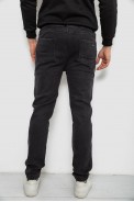 Джинси чоловічі на резинці утеплені  -уцінка, колір чорний, 244R665-U - фото № 3