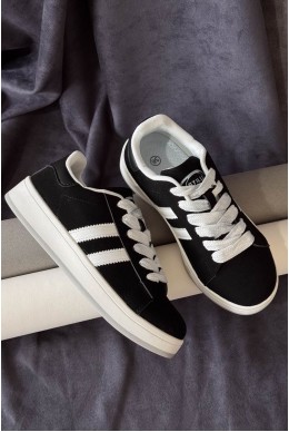 Кеди жіночі замша, колір чорно-білий, 248RJH200-12