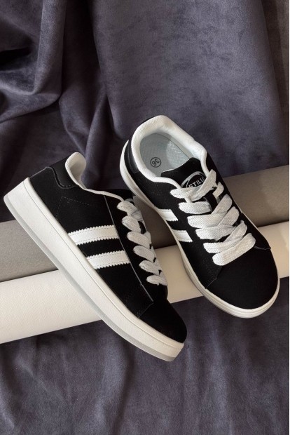 Кеди жіночі замша, колір чорно-білий, 248RJH200-12