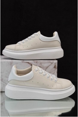 Кросівки жіночі демісезонні  уцінка, колір біло-бежевий, 248RM10-U