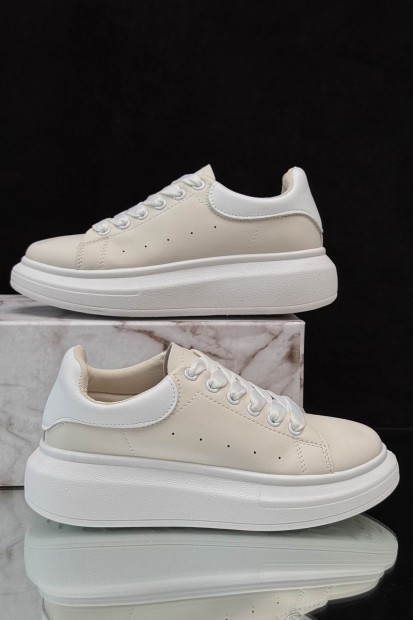 Кросівки жіночі демісезонні  уцінка, колір біло-бежевий, 248RM10-U