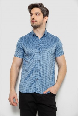 Рубашка мужская с принтом, цвет джинс, 186R6918