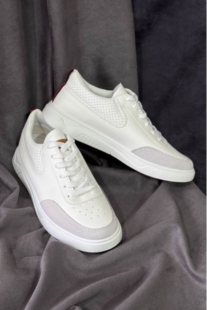 Кеди чоловічі, колір біло-сірий, 248RR126-7