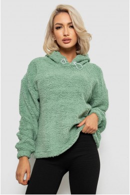 Худи женский однотонный с капюшоном  -уценка, цвет оливковый, 257R14-U