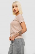 Футболка женская с принтом, цвет бежевый, 244R2002 - фото № 2