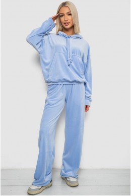 Спортивный костюм женский велюровый  -уценка, цвет голубой, 241R2001-20-U-2