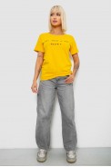 Футболка женская с принтом, цвет желтый, 244R2002 - фото № 1