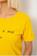 Футболка женская с принтом, цвет желтый, 244R2002 - фото № 4