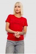 Футболка жіноча з принтом, колір червоний, 244R2002 - фото № 0